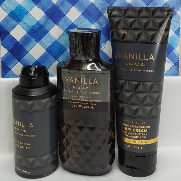BATH & BODY WORKS 'VANILLA NOIR' 3-PIECE GIFT SET BODY WASH, LOTION & SPRAY MIS - Picture 6 of 16